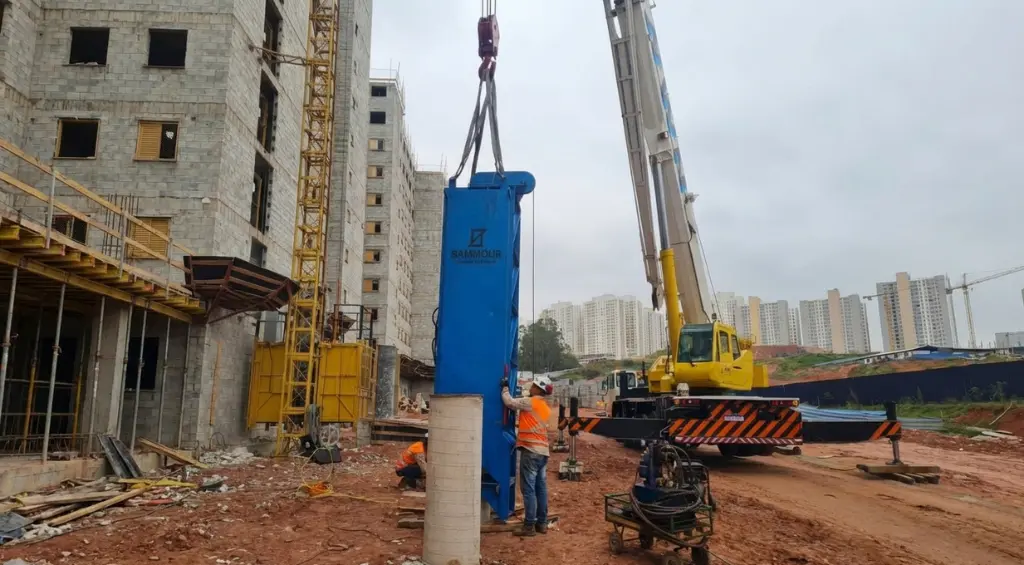 Imagem da obra que está realizando um ensaio de PDA