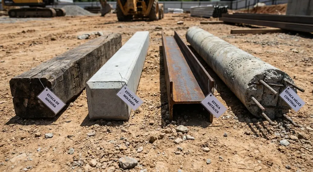 Quais são os tipos de estacas