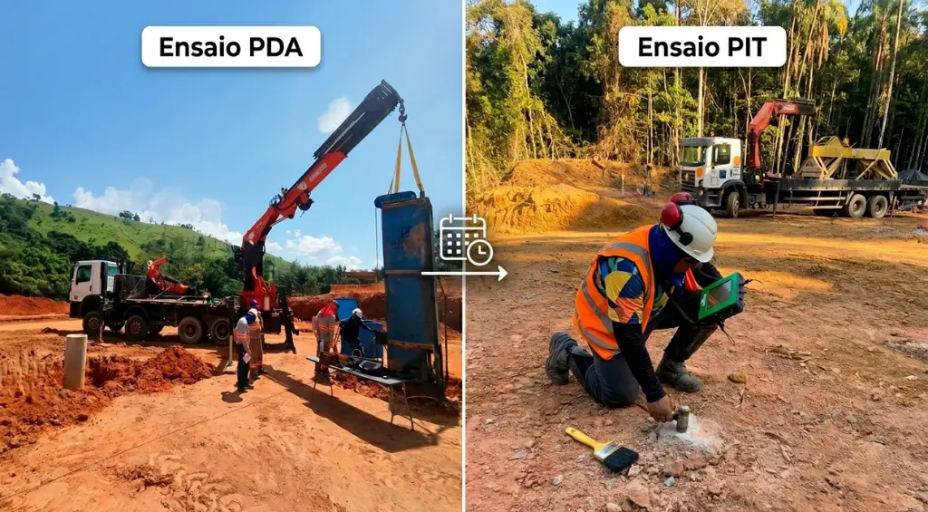 Janela ideal para programar ensaio PDA e ensaio PIT